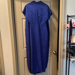 Elegant Asymmetrical Blue Dress